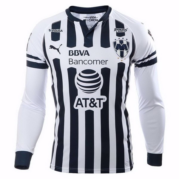 Camiseta Monterrey 1ª ML 2018-2019 Negro Blanco